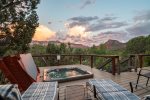 Brewer is a stunning 3BD 2BA Sedona rental with a private sunken hot tub and spectacular Sedona views